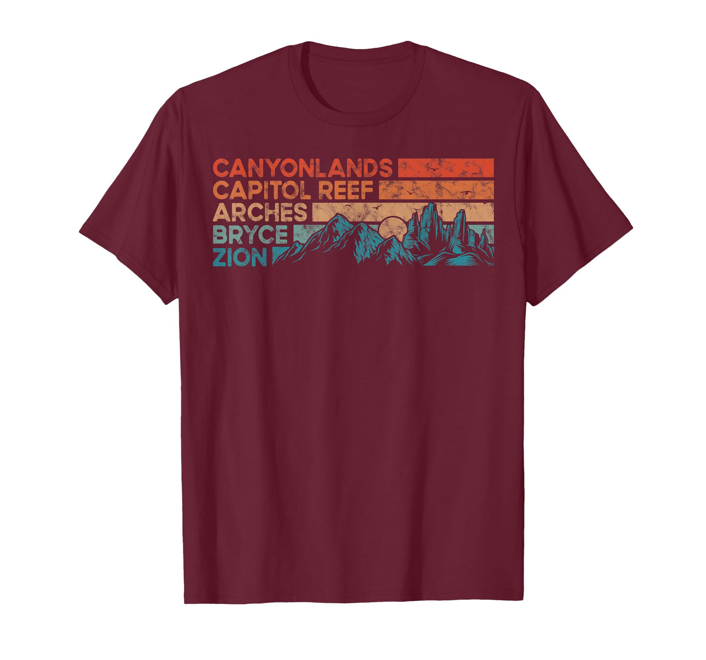 Vintage utah national parks Moab utah mighty five souvenir T-Shirt