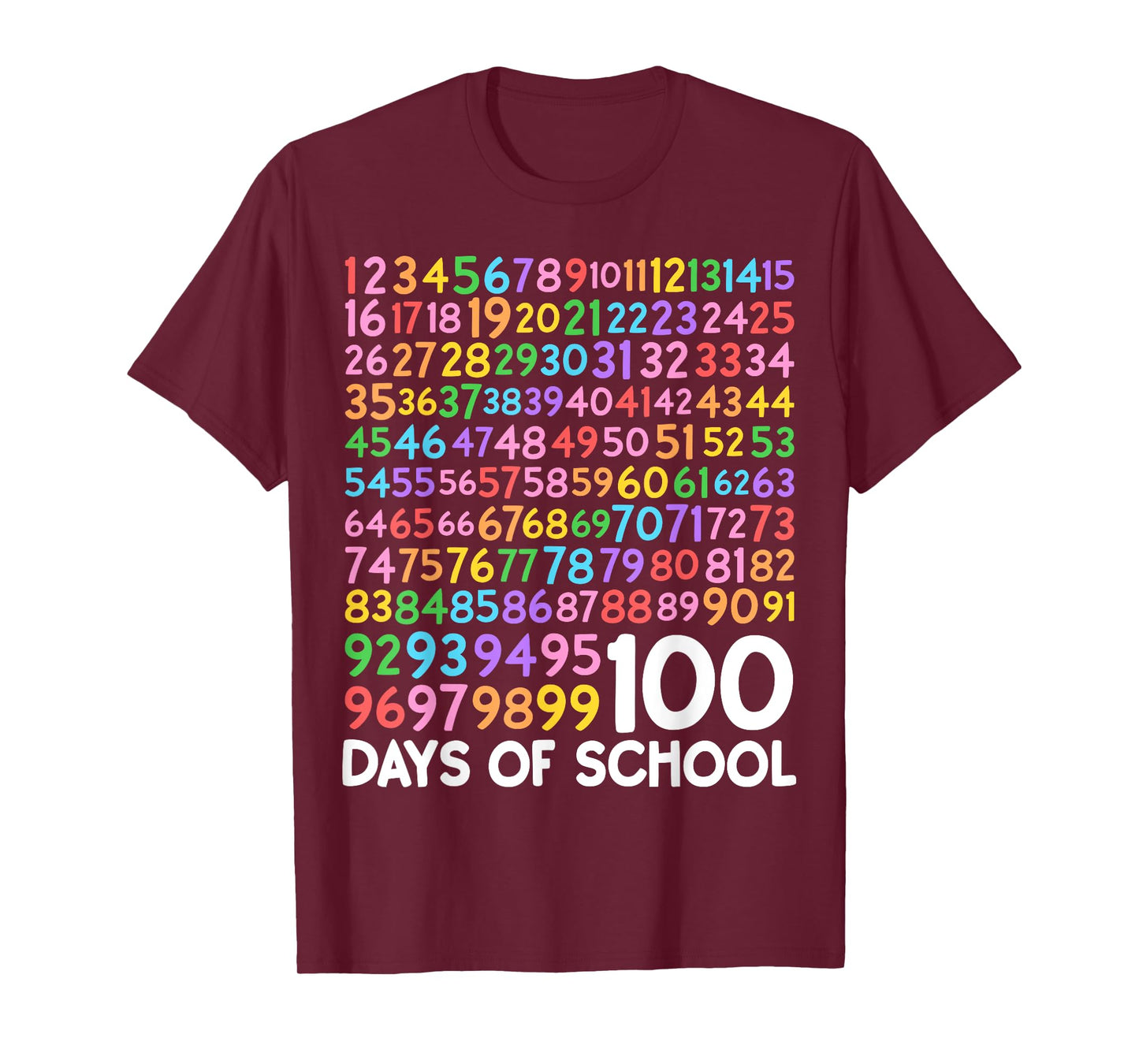 100th Day of School Teacher 100 Days of School Math Numbers T-Shirt