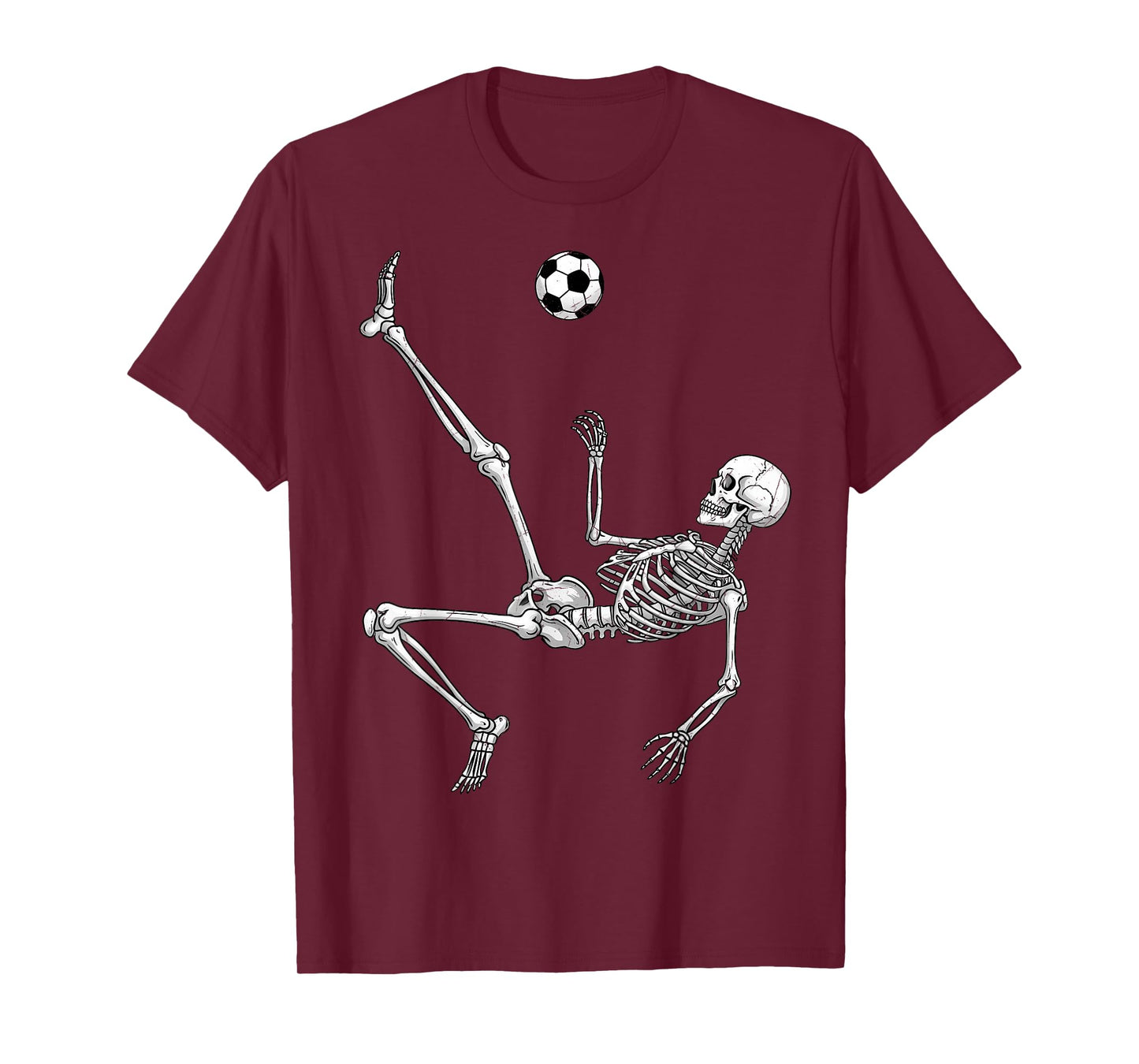 Skeleton Soccer Player Bicycle Kick Sports Fan Kicker T-Shirt