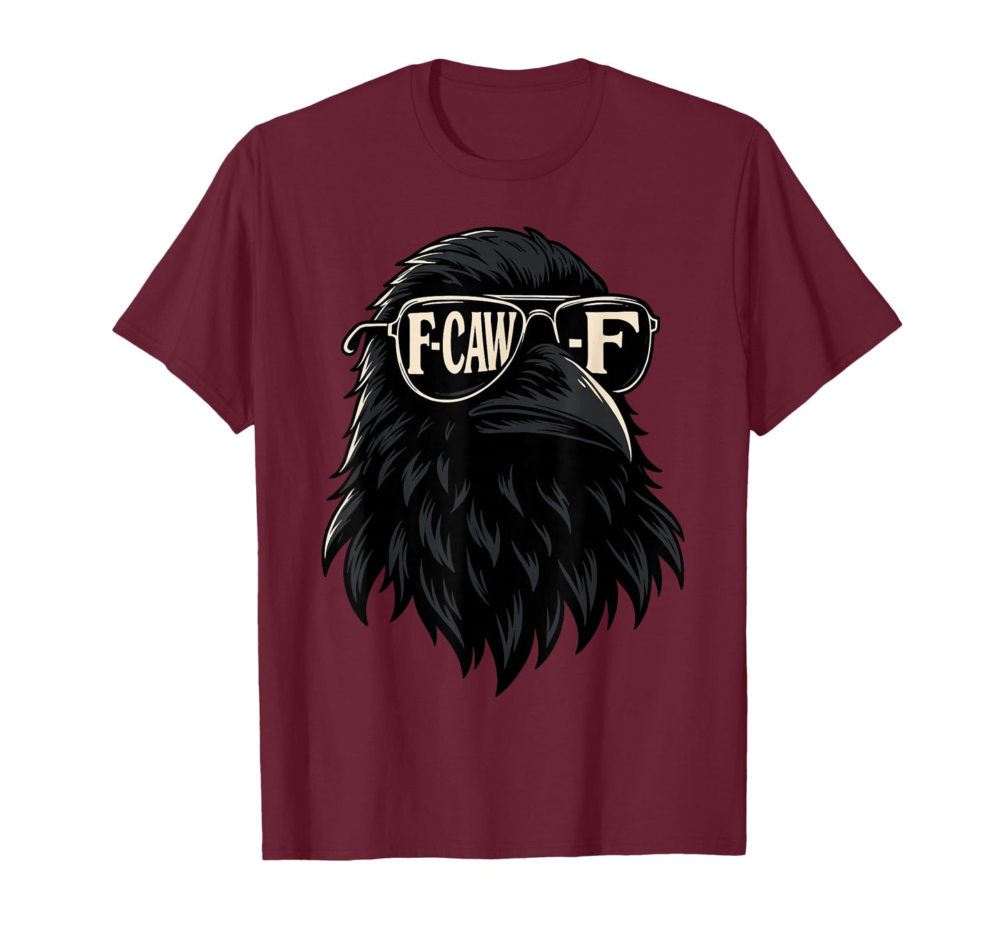 Raven Crow with Sunglasses Funny F Caw F T-Shirt