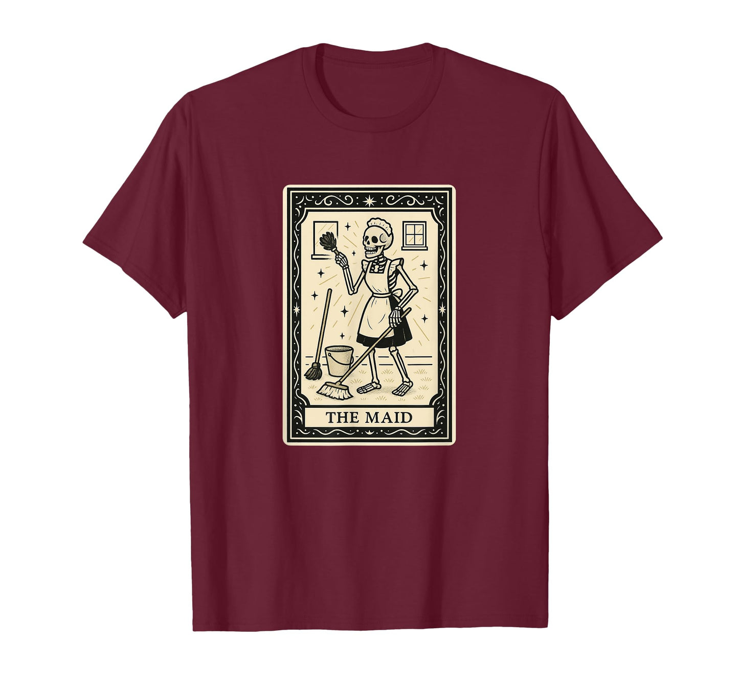 Maid Tarot Card - Halloween Spooky Gothic Cleaning Lady T-Shirt