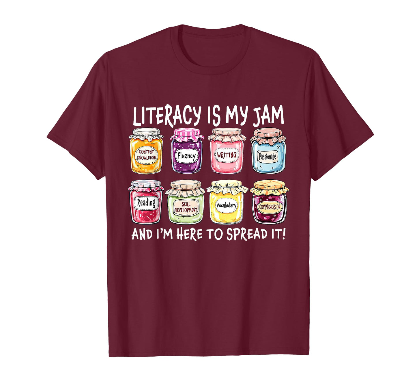 Retro Literacy Is My Jam And I'm Here To Spread It Funny T-Shirt
