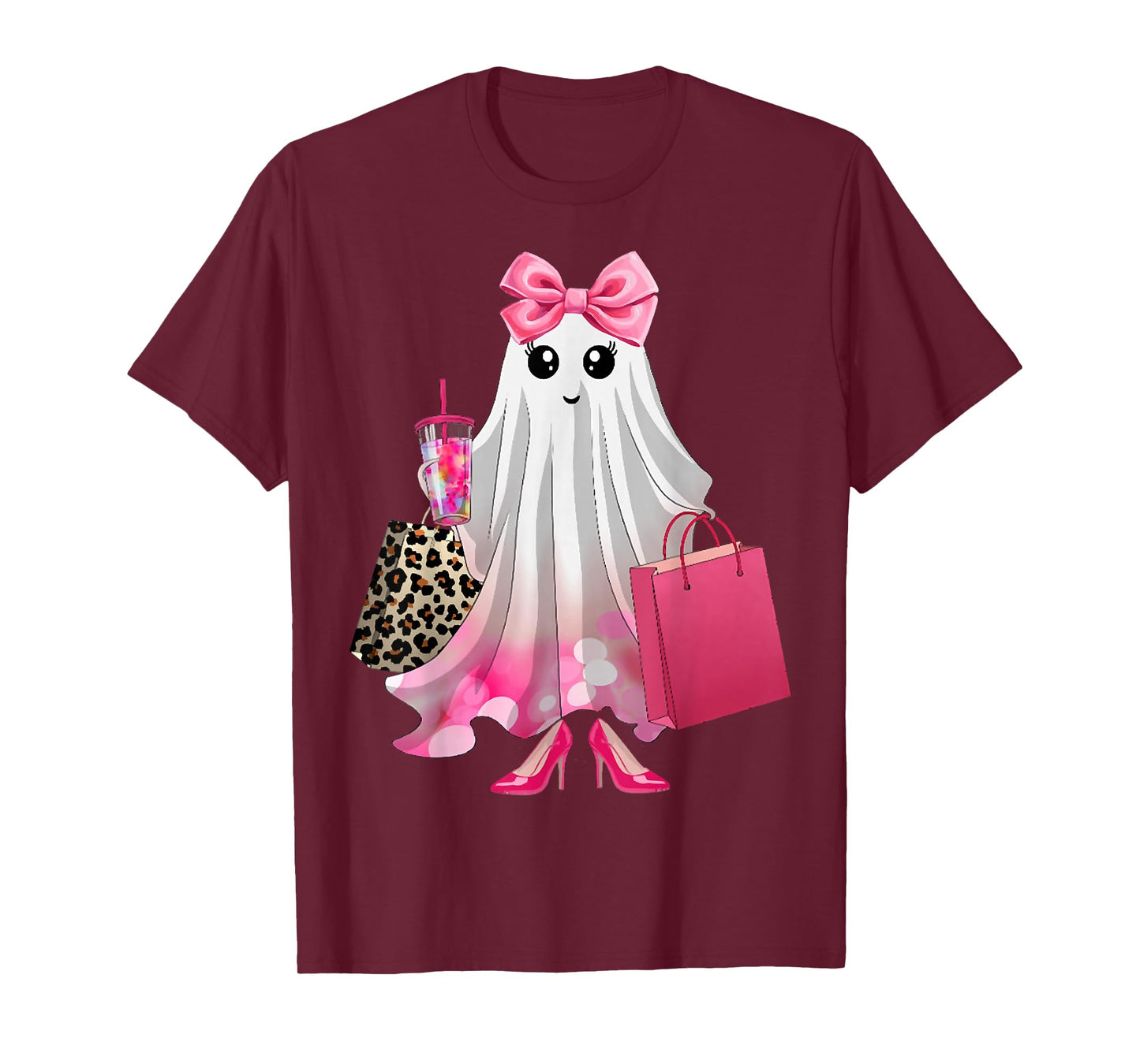 Coquette Spooky Season Ghost Halloween Boo-JEE T-Shirt