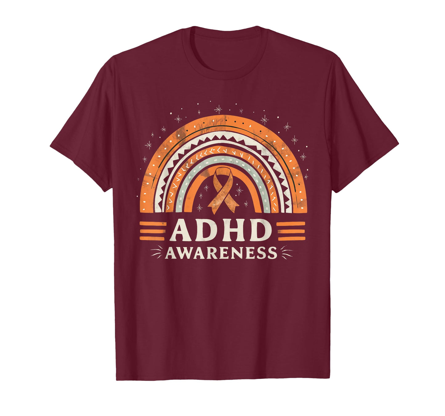 Orange Leopard Rainbow for ADHD Neurodiversity Awareness T-Shirt