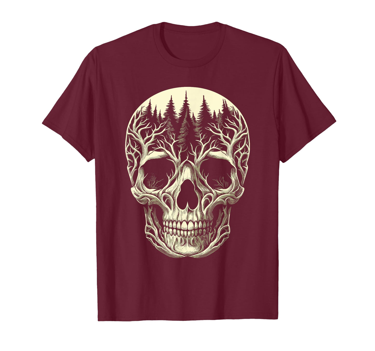 creepy Skull Forest skeleton Horror T-Shirt
