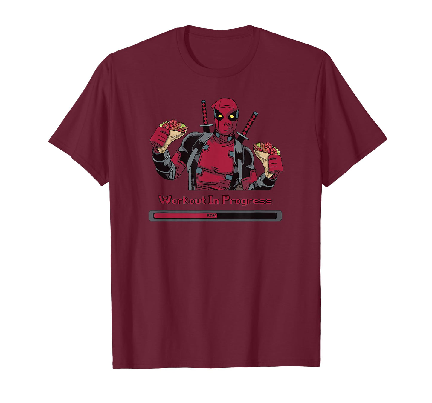 Marvel Deadpool Workout In Progress Tacos T-Shirt