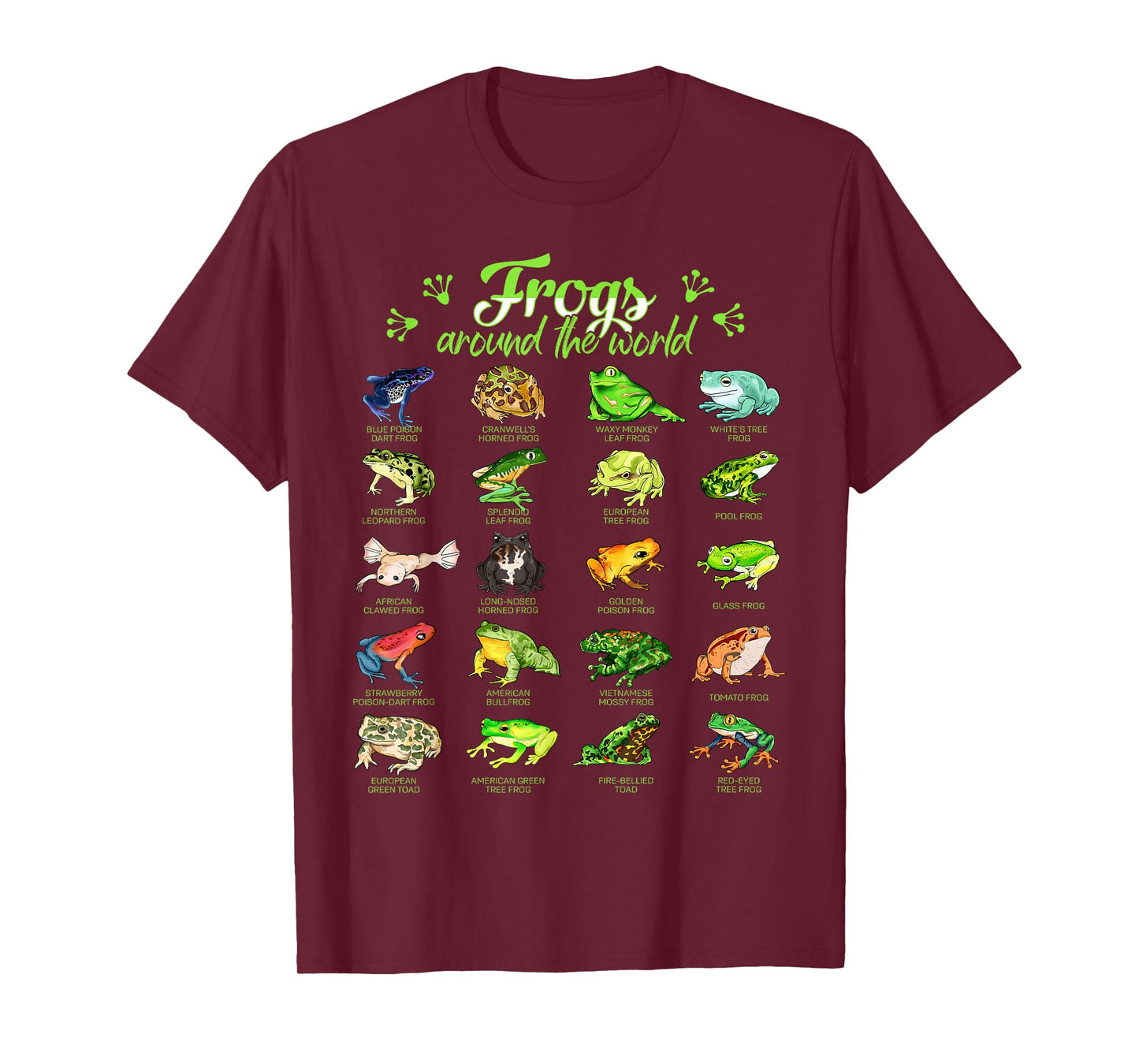 Frogs around the world - types of frogs T-Shirt