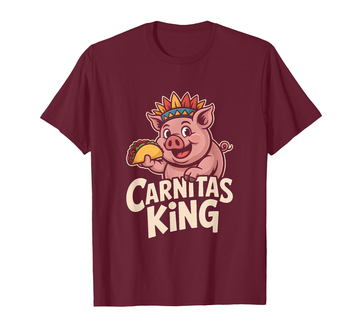 Aztec Pig Carnitas King for Taco Lovers T-Shirt