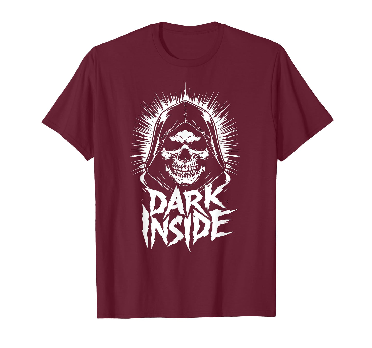Dark Inside Spooky Halloween Skeleton Gothic Style Aesthetic T-Shirt