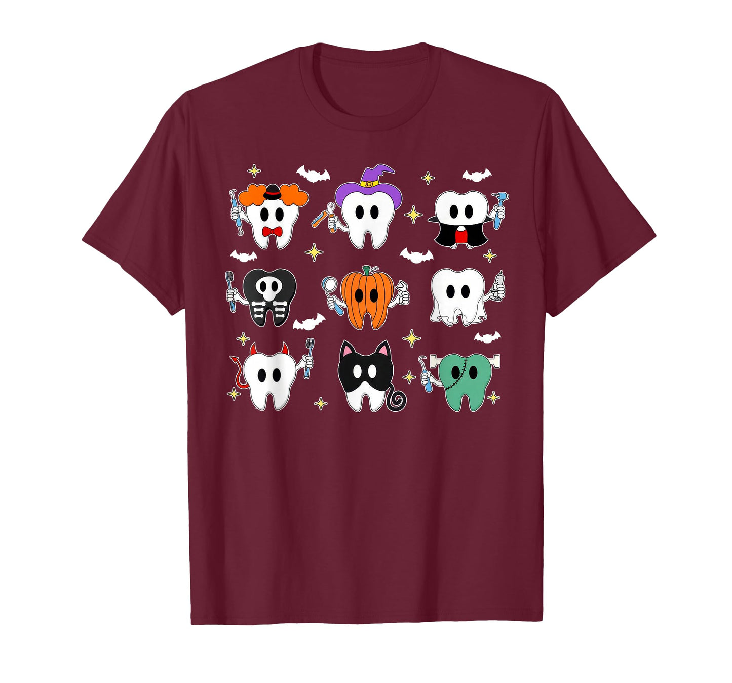 Halloween Dentist Witch Teeth Dental Crew Costume Men Women T-Shirt