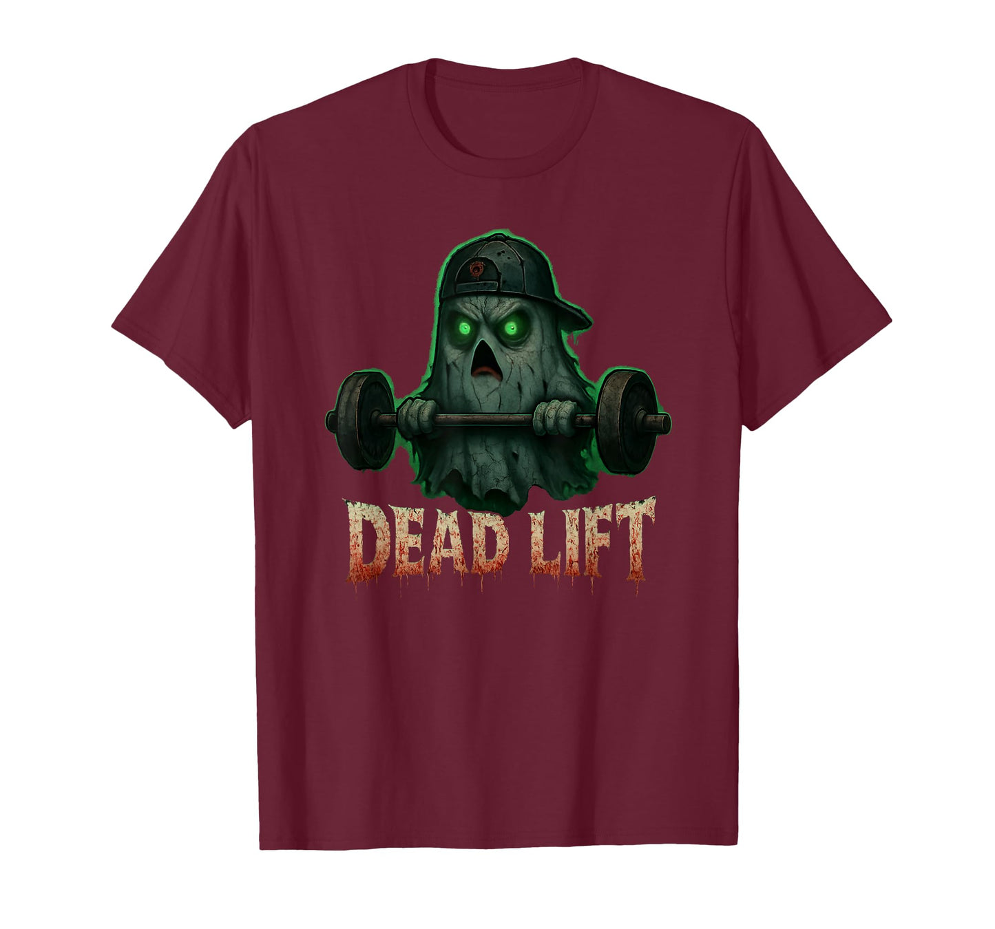 Dead Lift Funny Ghost Gym Halloween Weightlifting Pocket T-Shirt