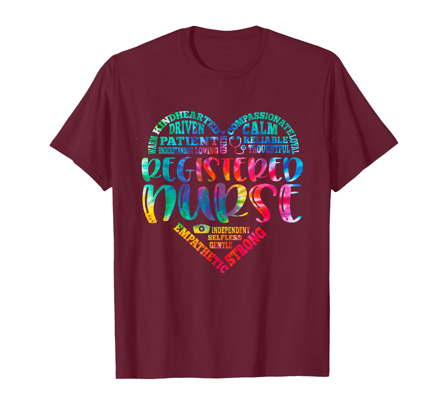Tie Dye Registered Nurse - RN Nursing Heart Nurse Day Week T-Shirt