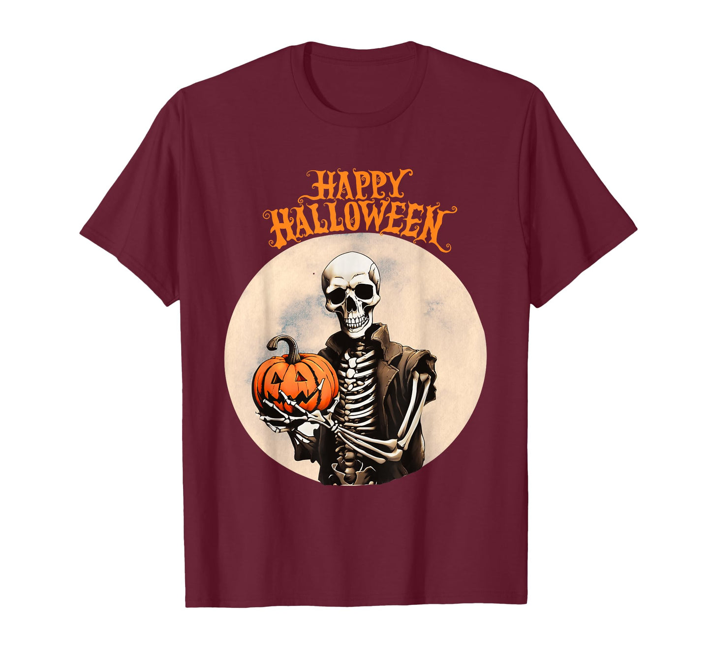 Happy Halloween, Halloween Skeleton, Skull, Pumpkin T-Shirt