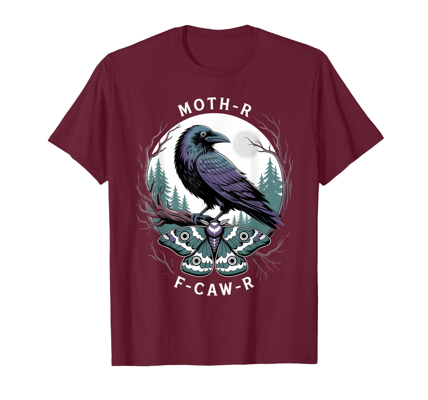 Funny Crow F-Caw-F Raven Bird Gothic Halloween Party Joke T-Shirt