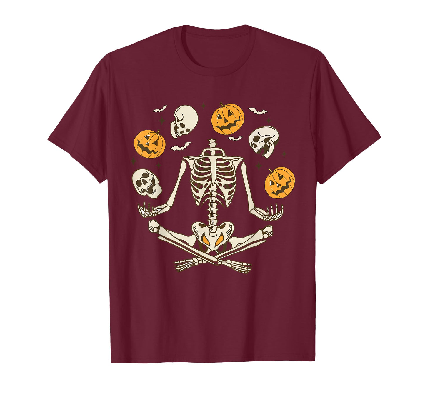 Halloween Skull Gothic Spooky Pumpkin Skeleton Men Women T-Shirt