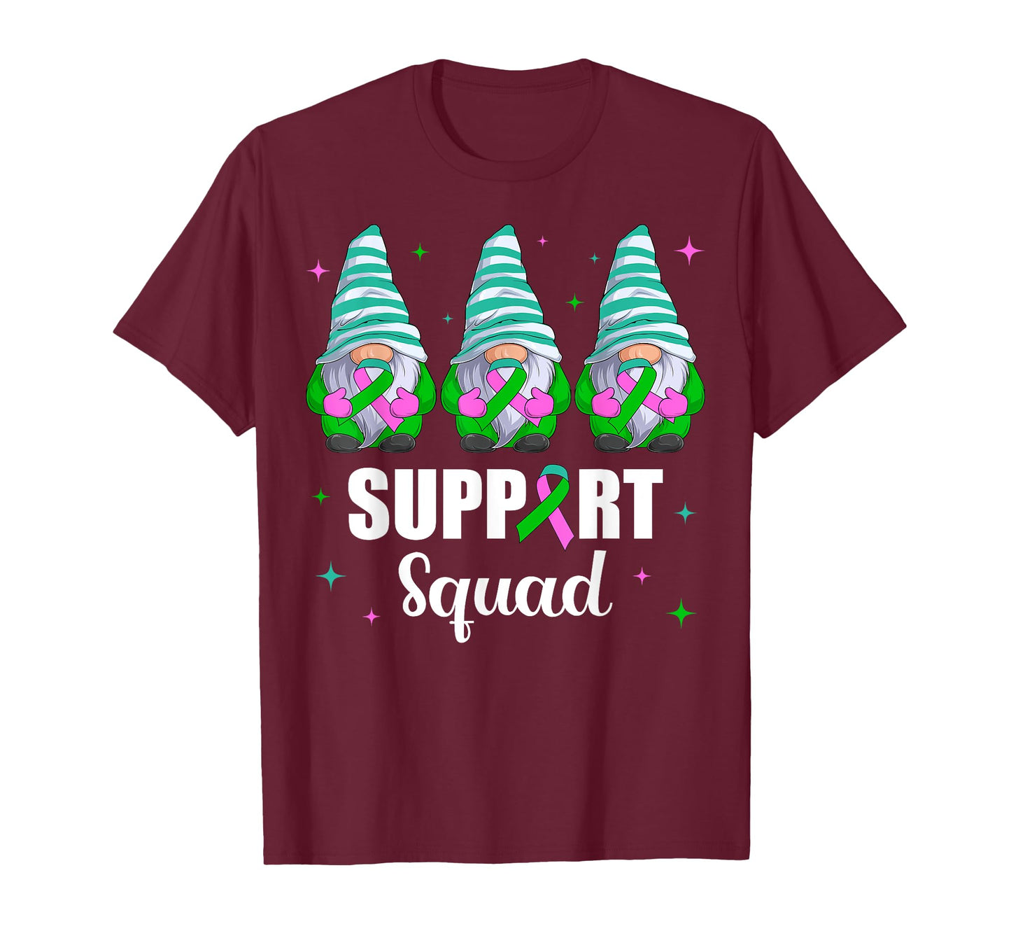 Metastatic Breast Cancer Awareness Shirt Gnome Support Squad T-Shirt