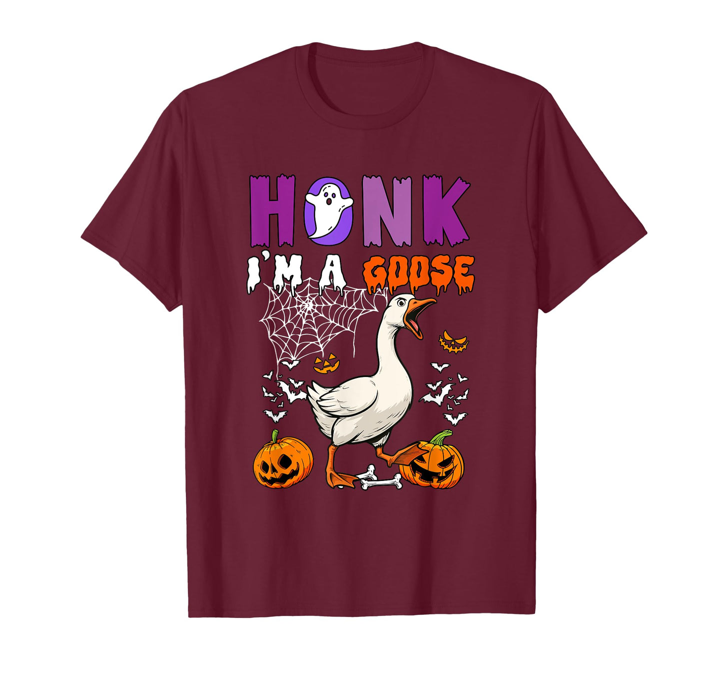 Goose Sound Halloween Cosplay Costume Farmer Carved Pumpkins T-Shirt
