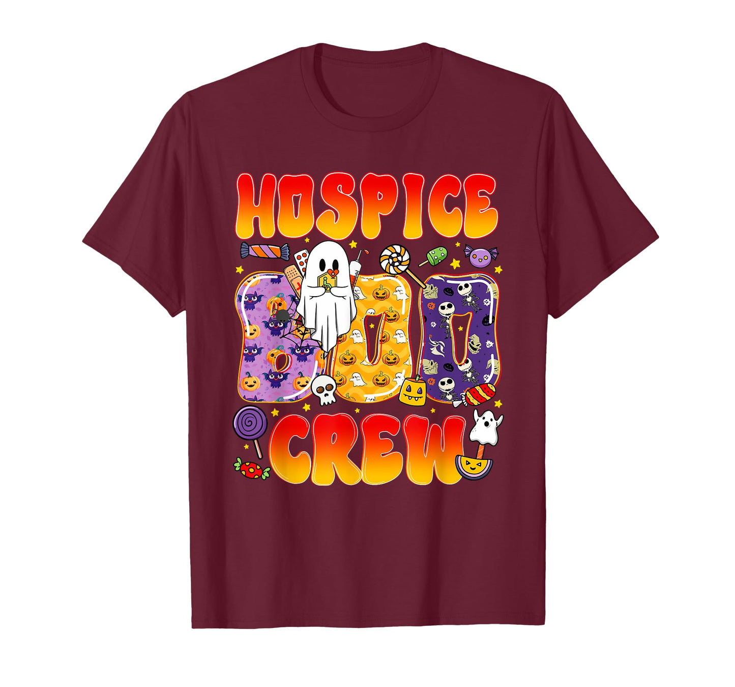Hospice Boo Crew Hospice Nurse Funny Halloween T-Shirt