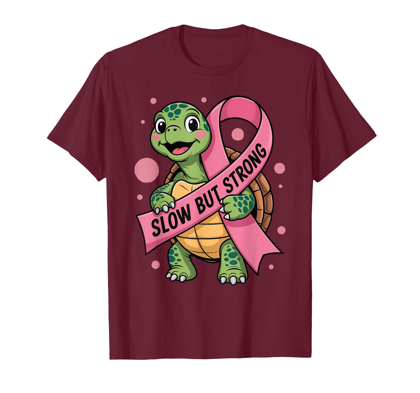 Slow But Strong Turtle Breast Cancer Awareness T-Shirt
