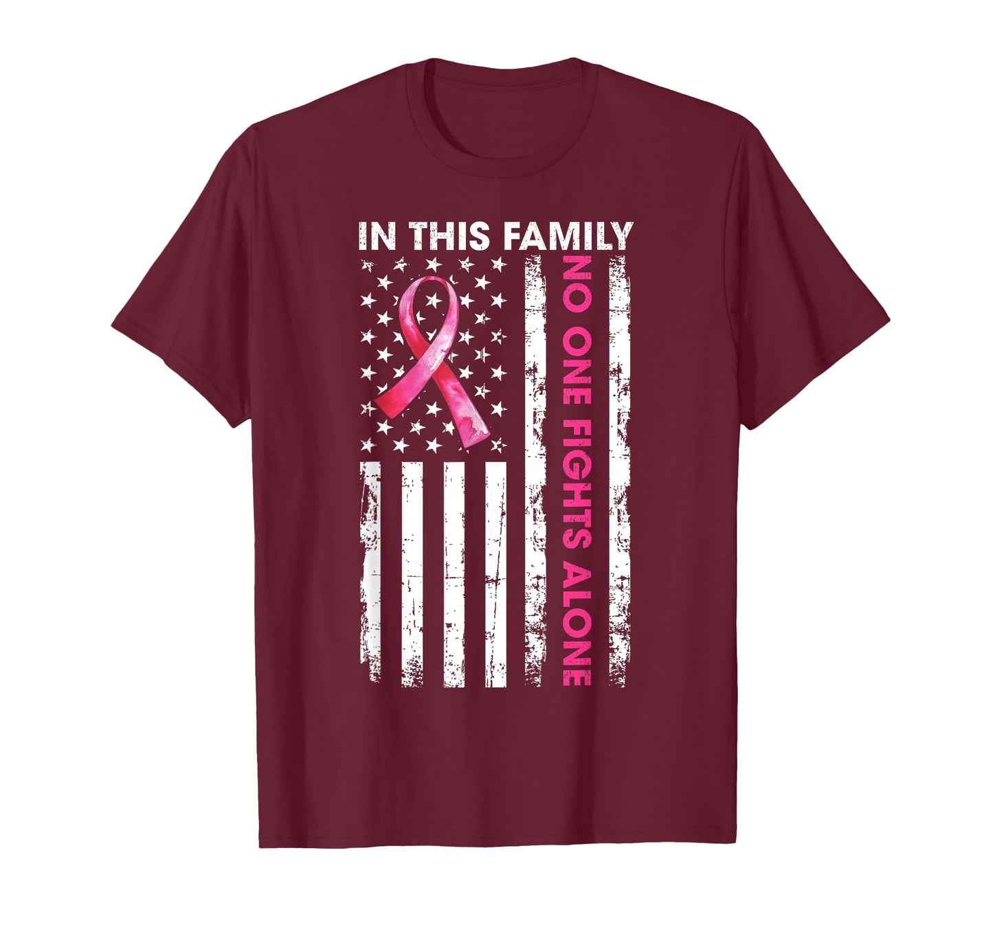In This Family No One Fight Alone Breast Cancer Awareness T-Shirt