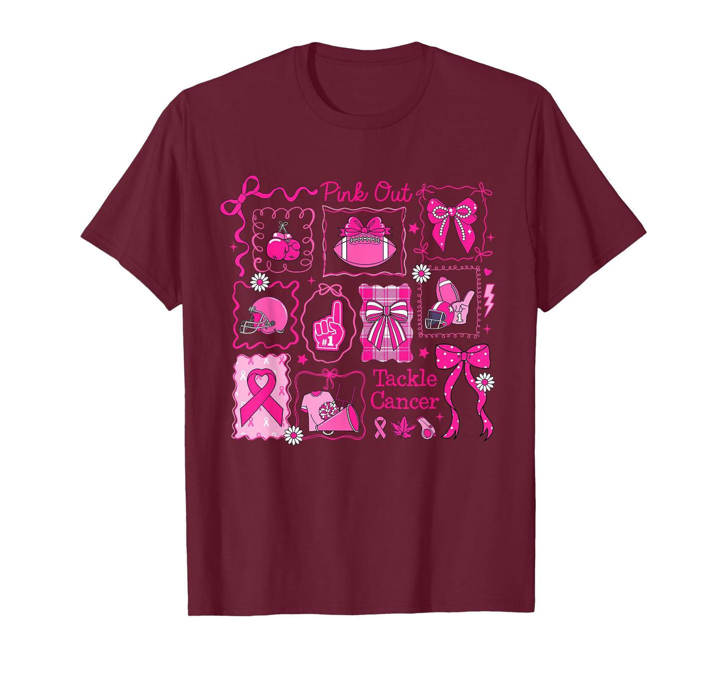 Breast Cancer Awareness Support Football for Women & Men T-Shirt