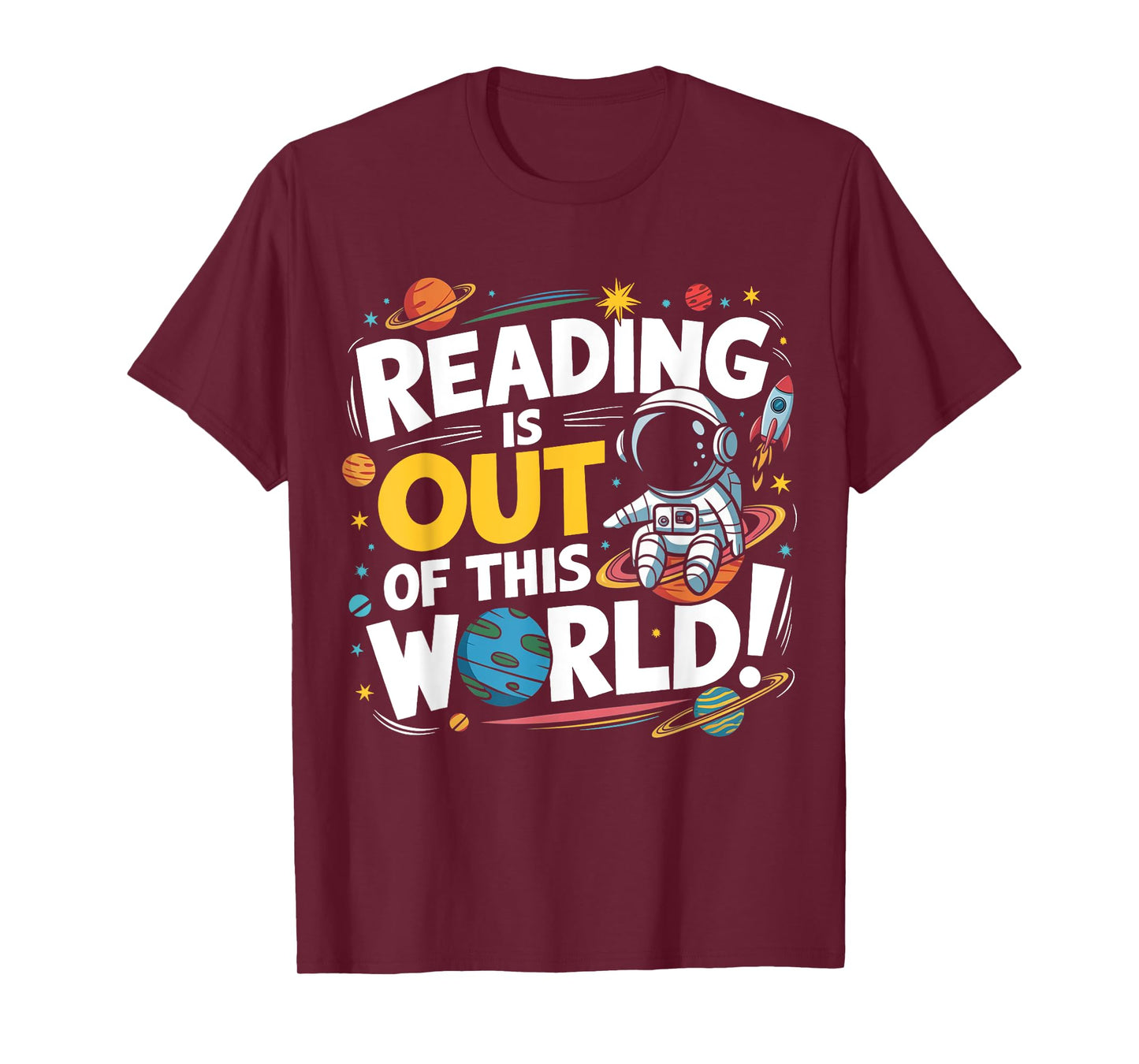 Funny Reading Is Out Of This World Space Book Lover Kids T-Shirt