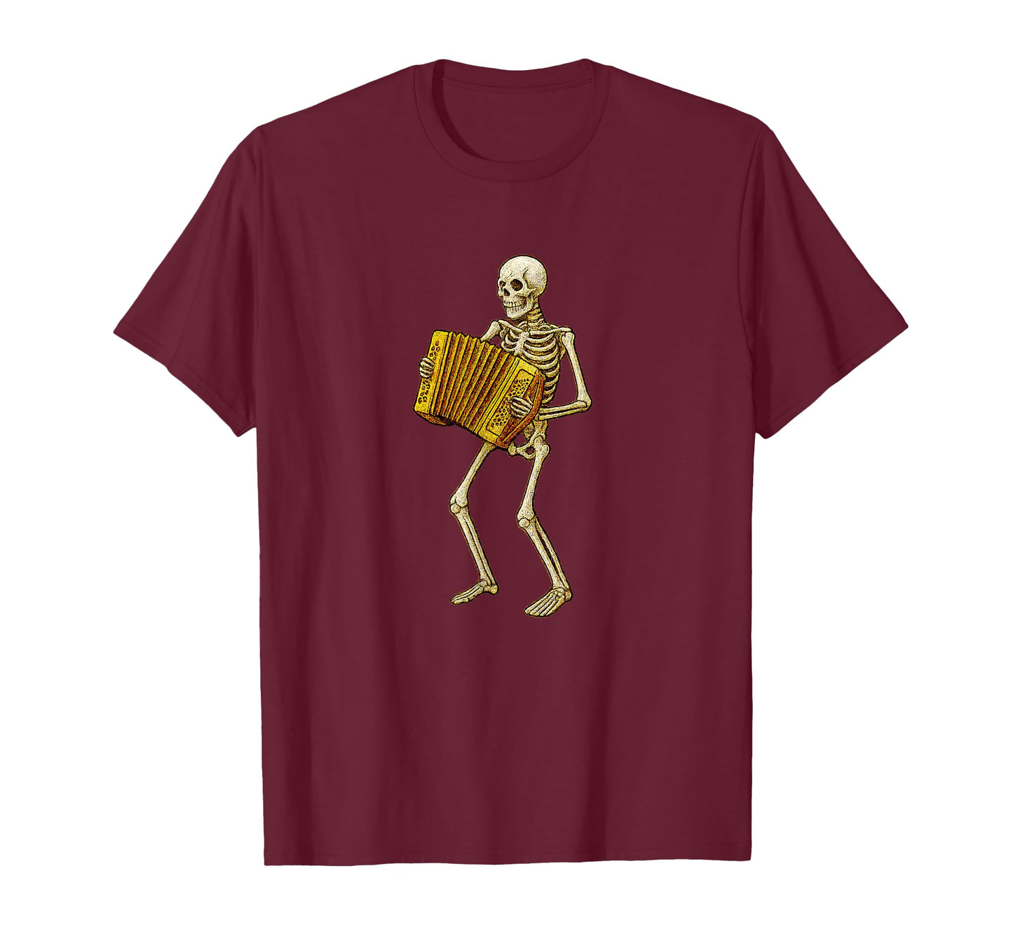 Skeleton Playing Accordion - Marching Band Orchestra T-Shirt