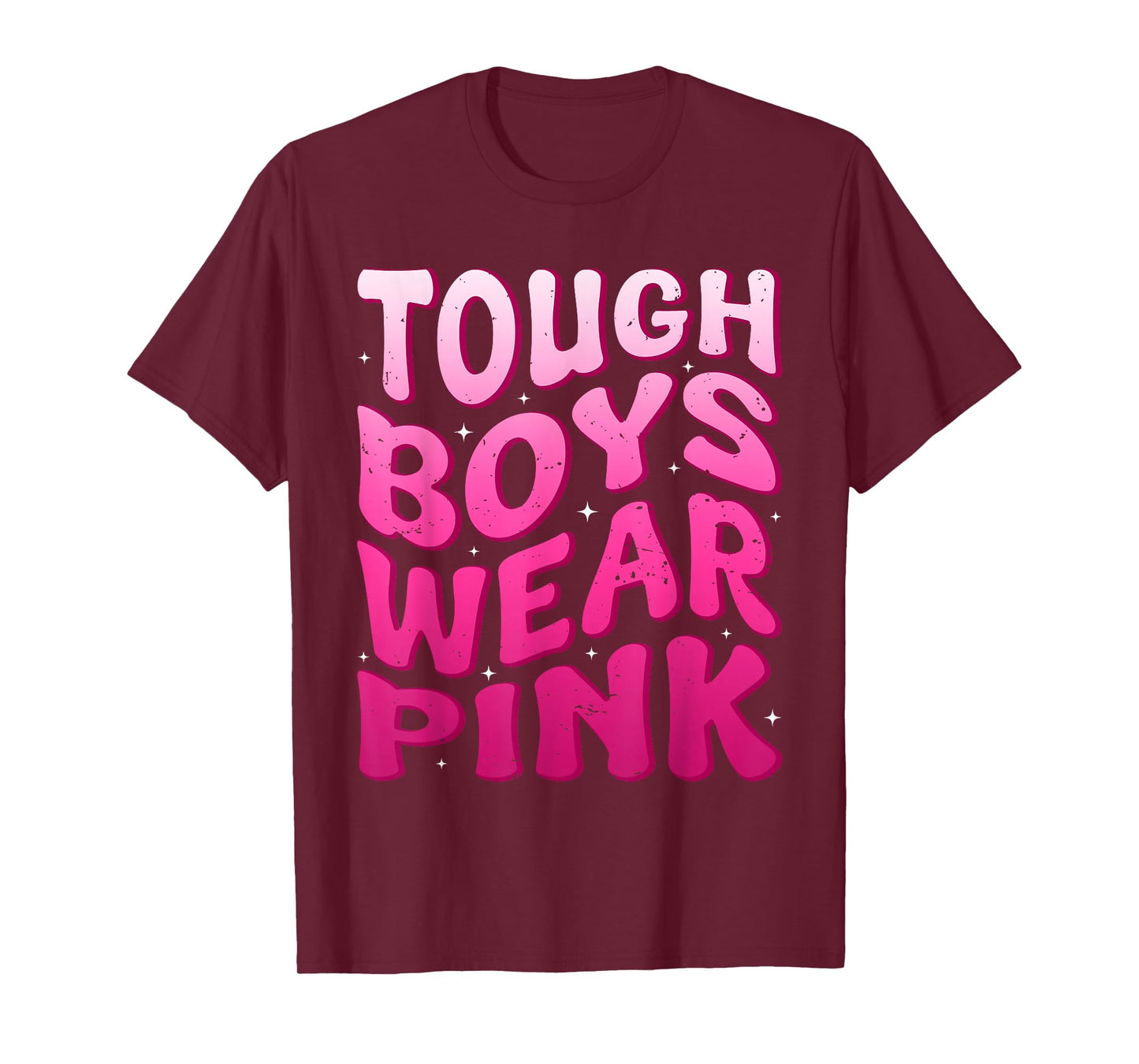 Tough Boys Wear Pink Funny Breast Cancer Awareness Men Kids T-Shirt