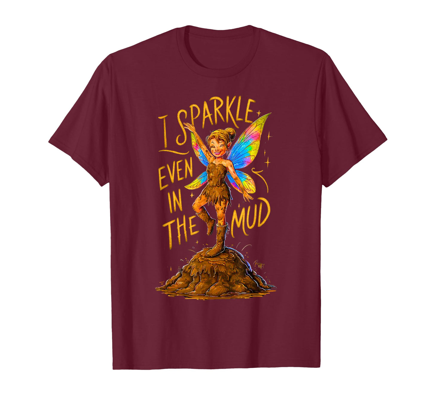 Mud Run Princess I Sparkle Even in Mud Team Fairy Girls ATV T-Shirt