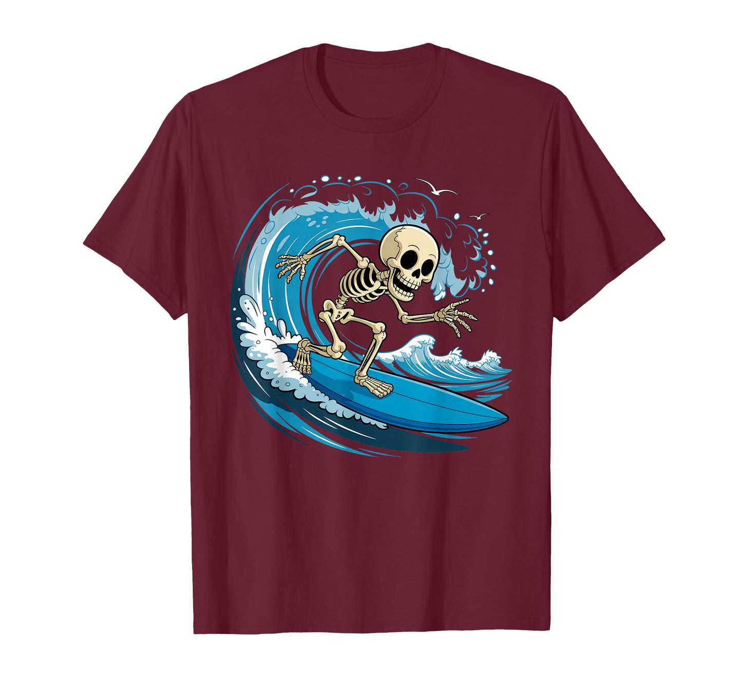 Halloween Skeleton Surfing Surfers Trick or Treat Costume T-Shirt