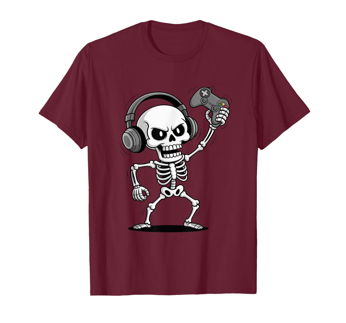 Funny Halloween Skeleton Gamer T-Shirt