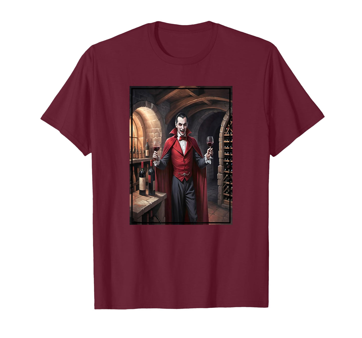 Dracula Wine Tasting in His Transylvanian Castle Cellar T-Shirt