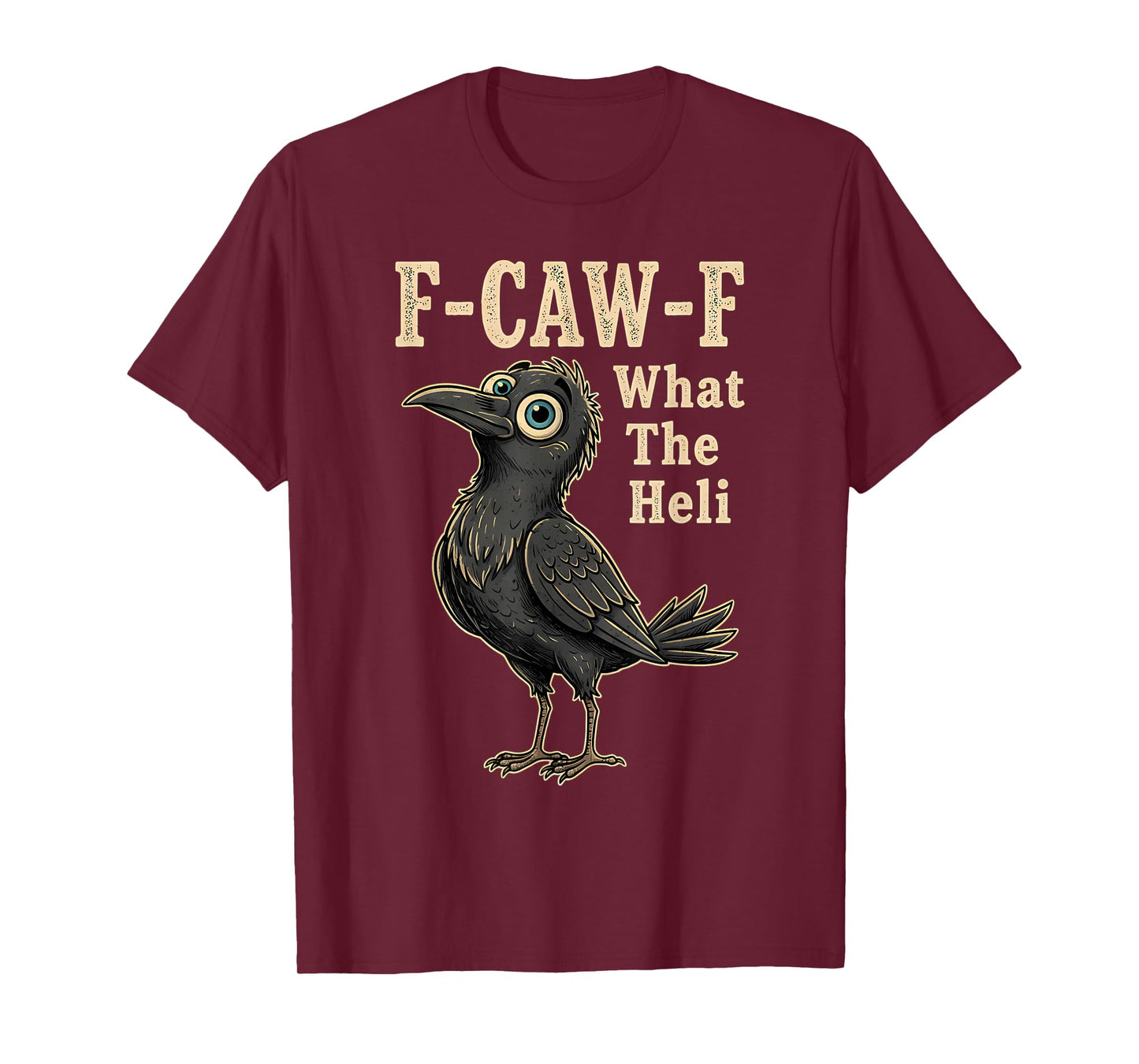 Funny Bird Sarcastic Attitude Black Rave What The Heli Crow T-Shirt