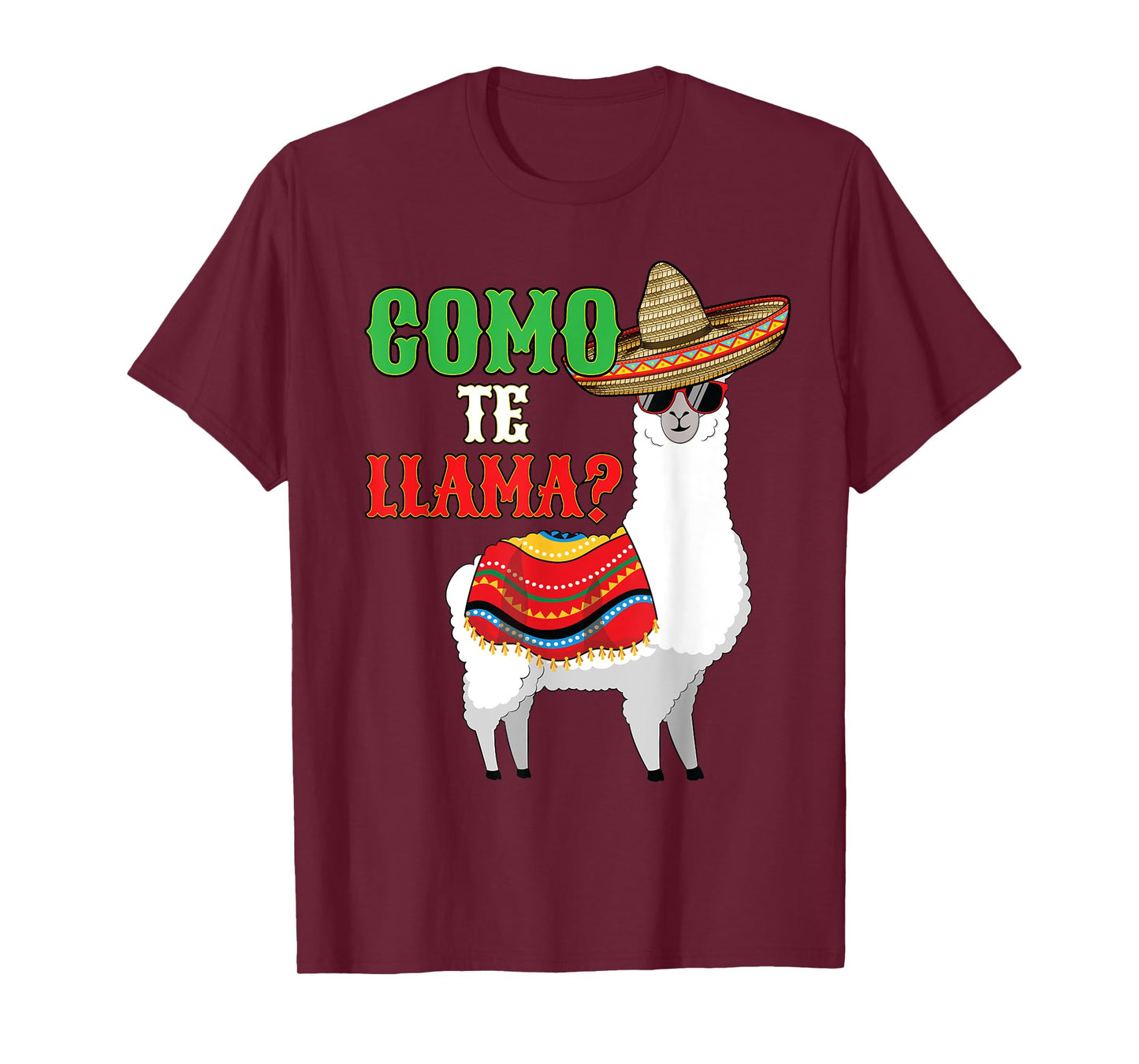 Llama Shirt Funny Como te Llama Cinco de Mayo T-Shirt