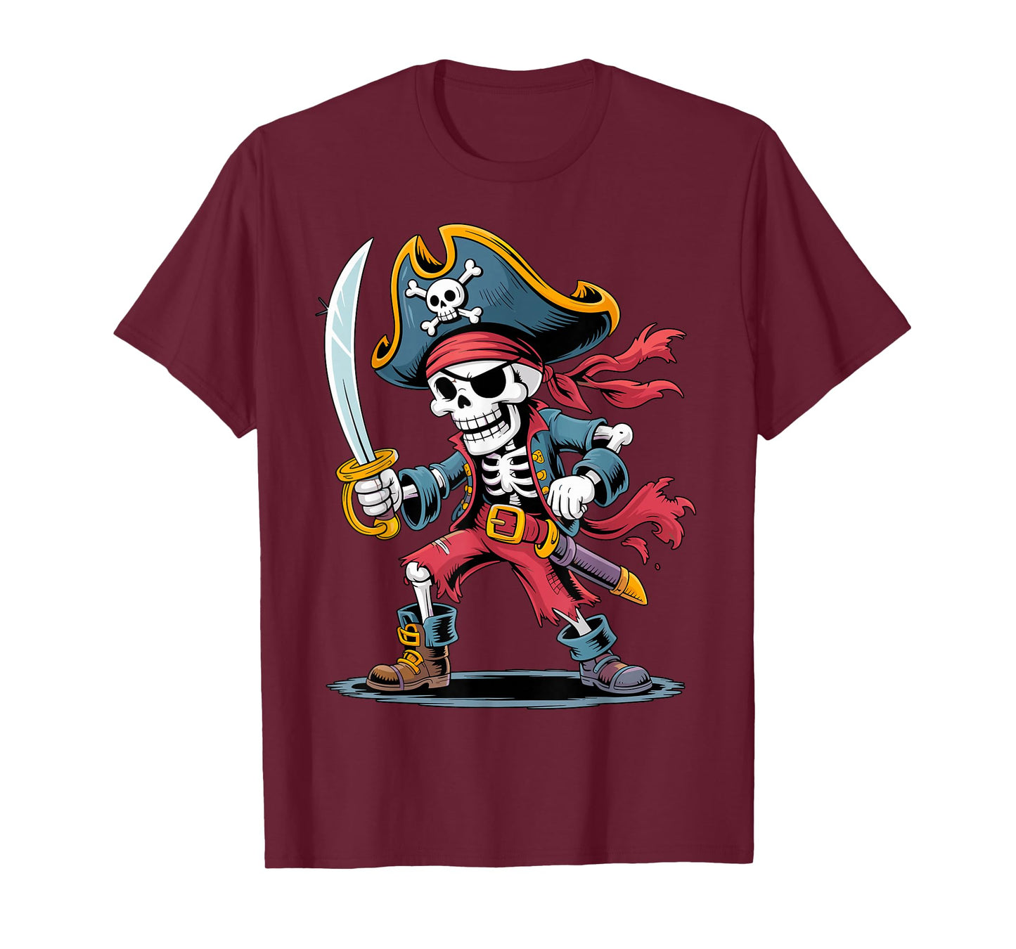 Pirate Skeleton Halloween T-Shirt