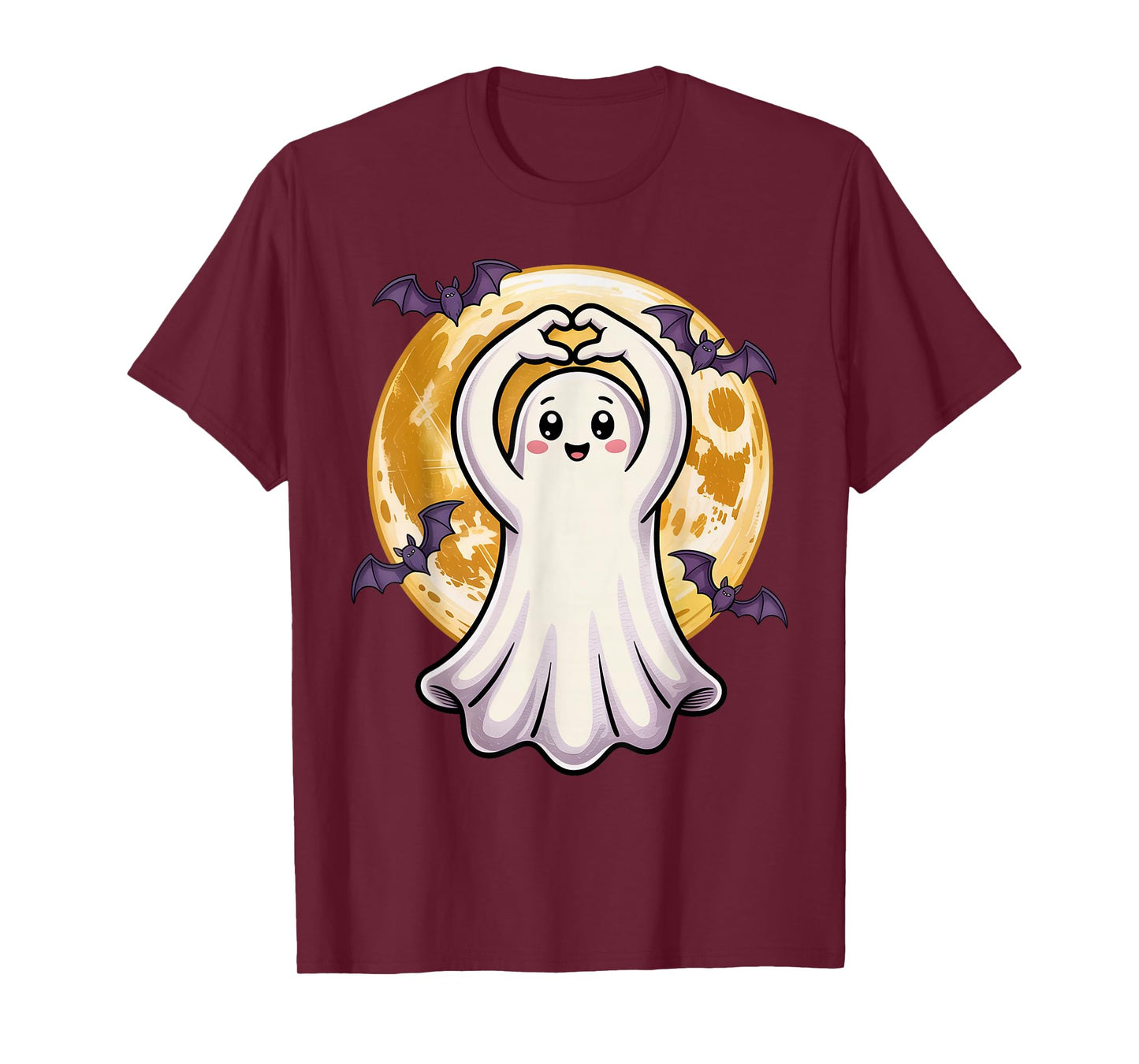 Halloween Shirts Cool Teen Boys Kids Men Halloween Boo Heart T-Shirt
