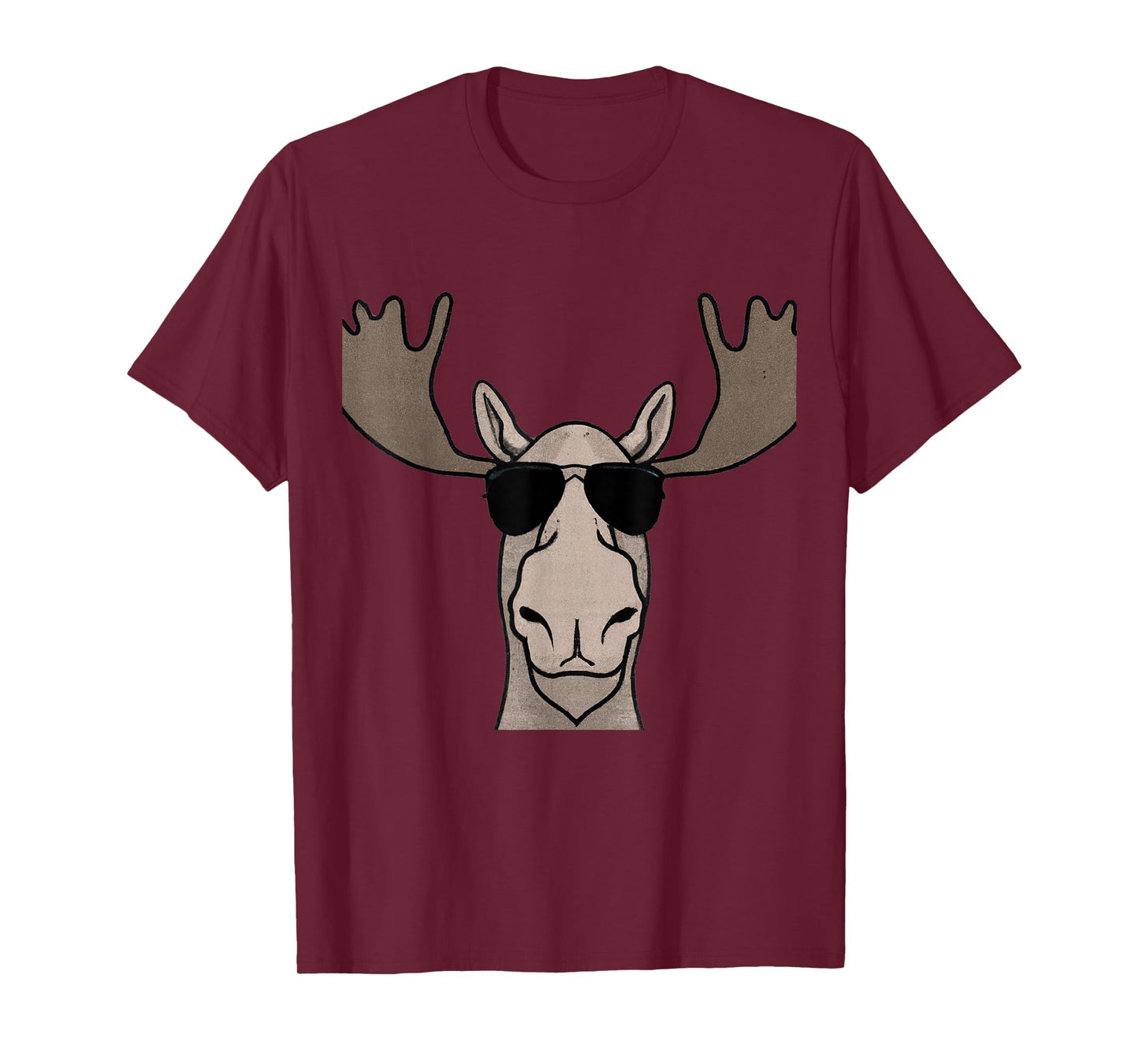 Moose Wearing Sunglasses Shades Retro Vintage Moose T-Shirt
