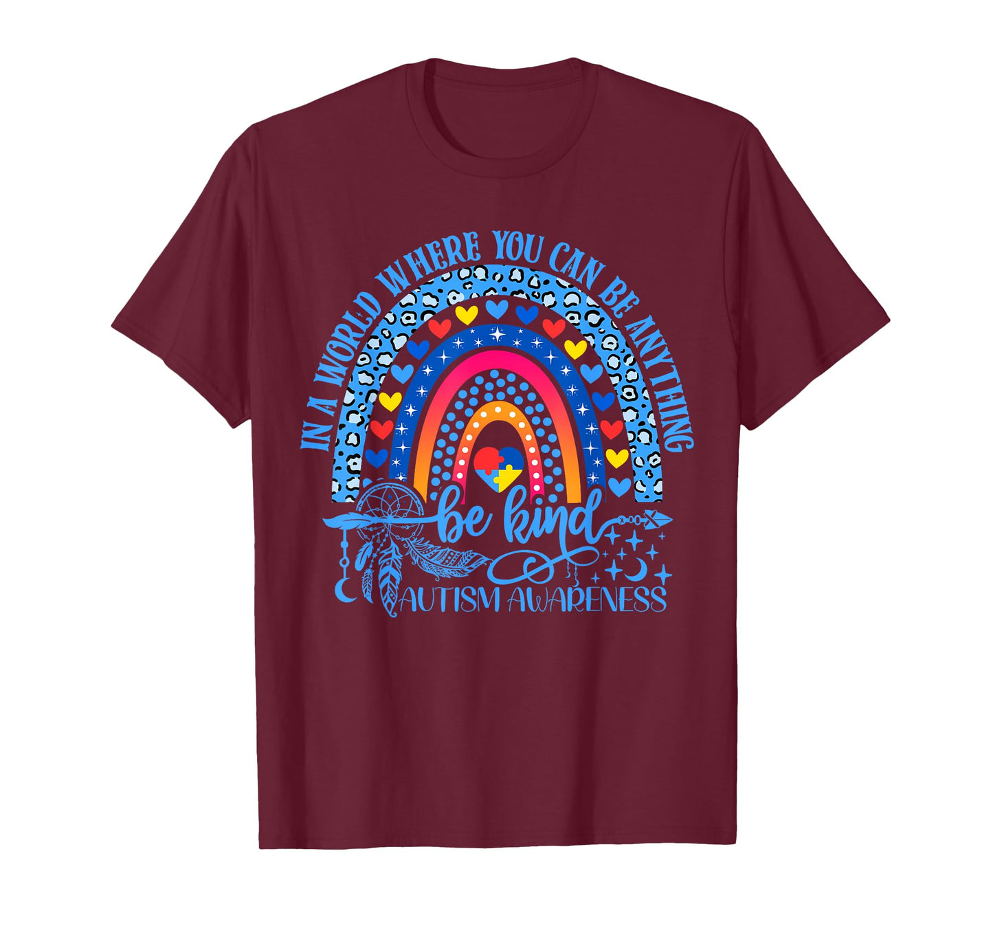 Cute Autism Mom Women Men Autism Awareness Be Kind Support T-Shirt