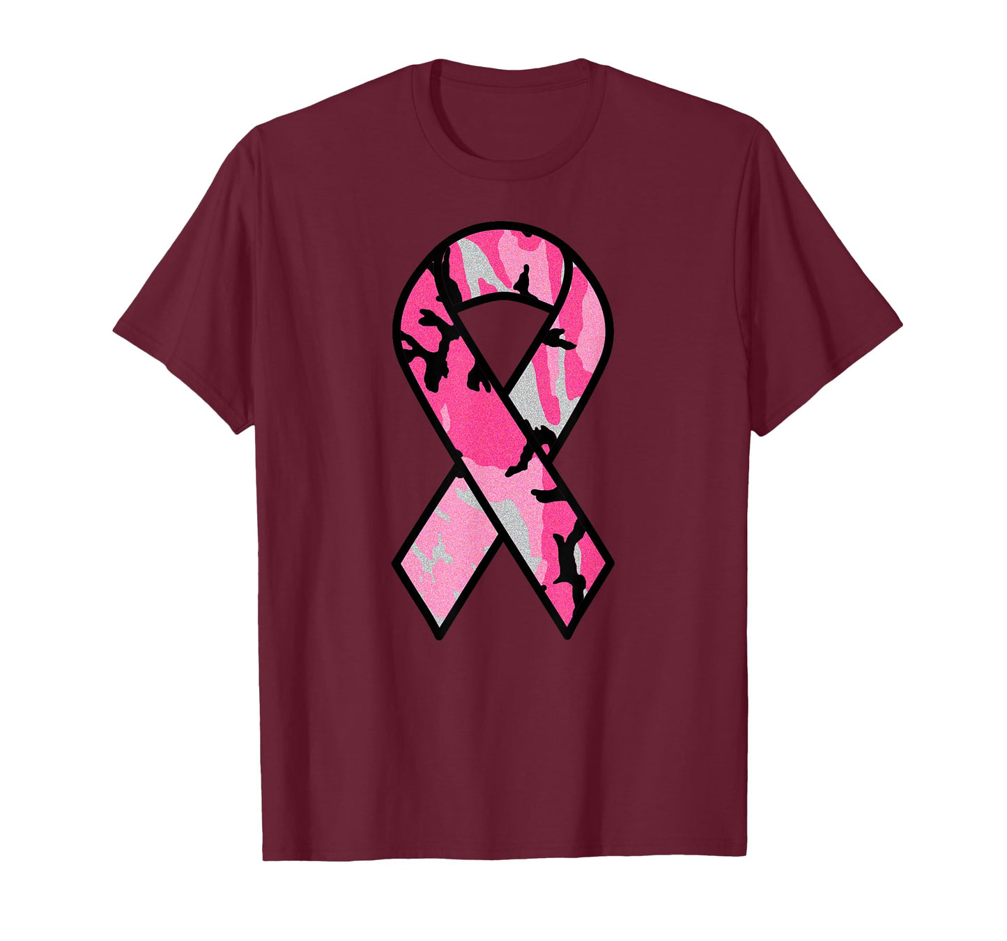 Breast Cancer Awareness Ribbon Pink Survivor Camo T-Shirt