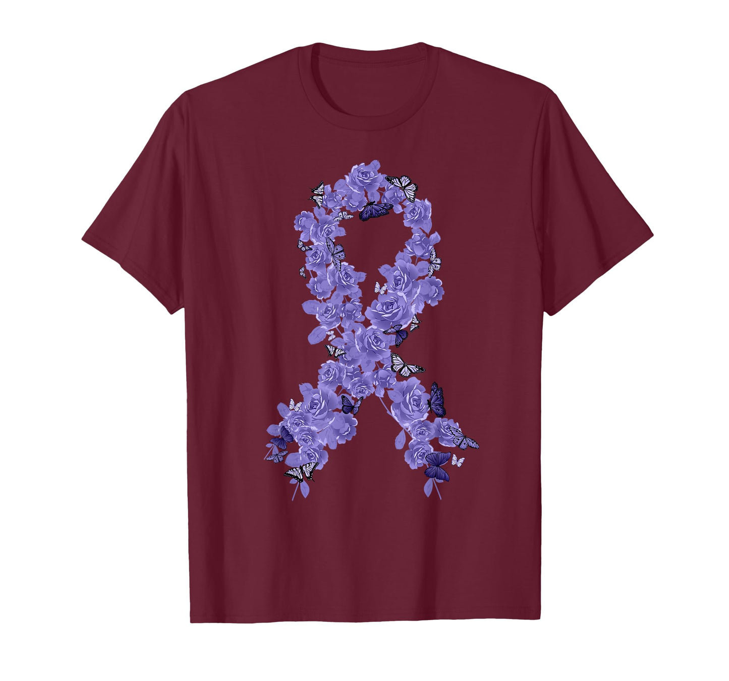 Violet Ribbon Hodgkin Lymphoma Awareness T-Shirt