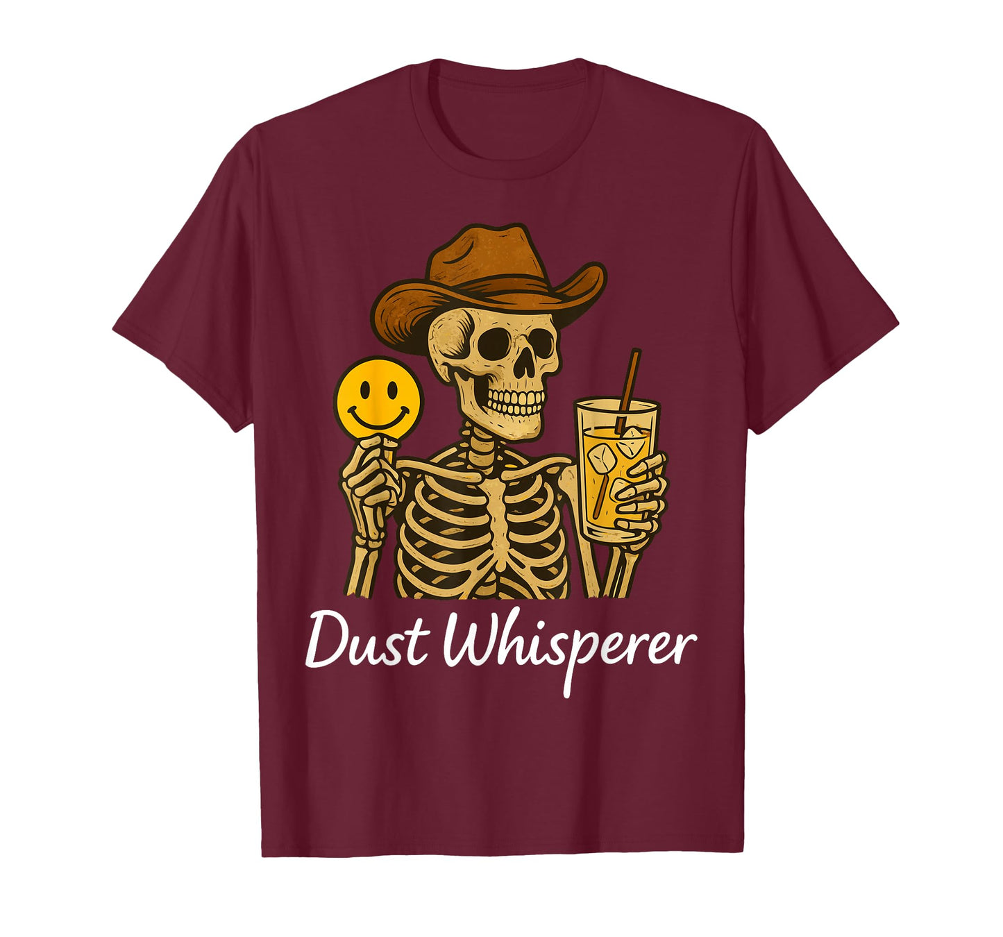 Cowboy Skeleton with Lemonade Dust-Whisperer Gifts T-Shirt