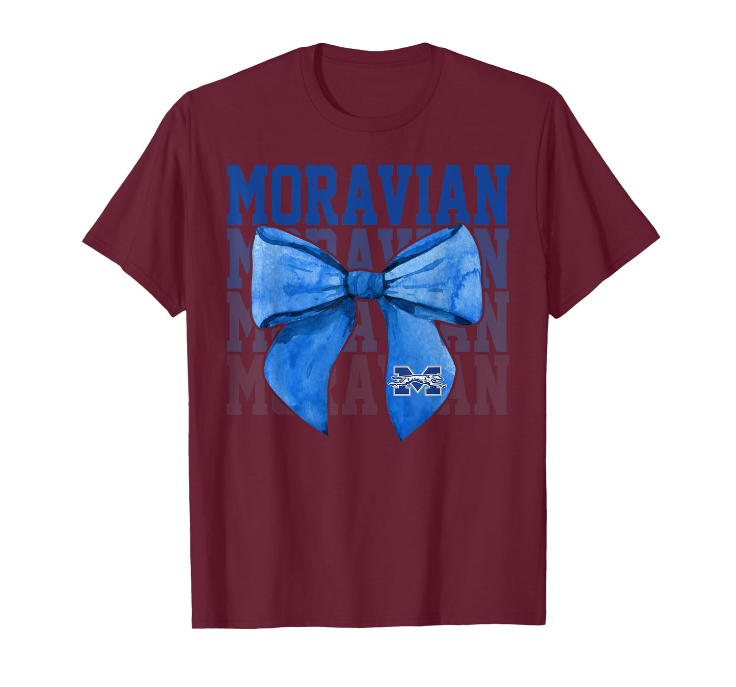 Moravian Vintage Arch University Bow Vintage Athletics Girls T-Shirt