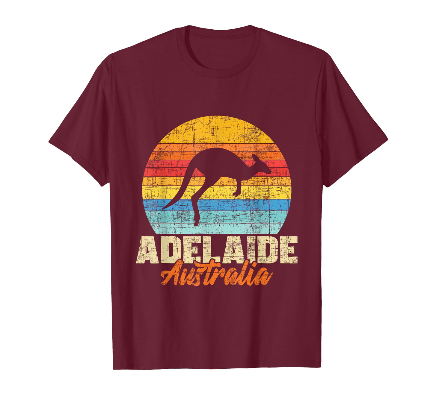 Adelaide Australia - Retro Vintage Kangaroo 70s 80s Animal T-Shirt