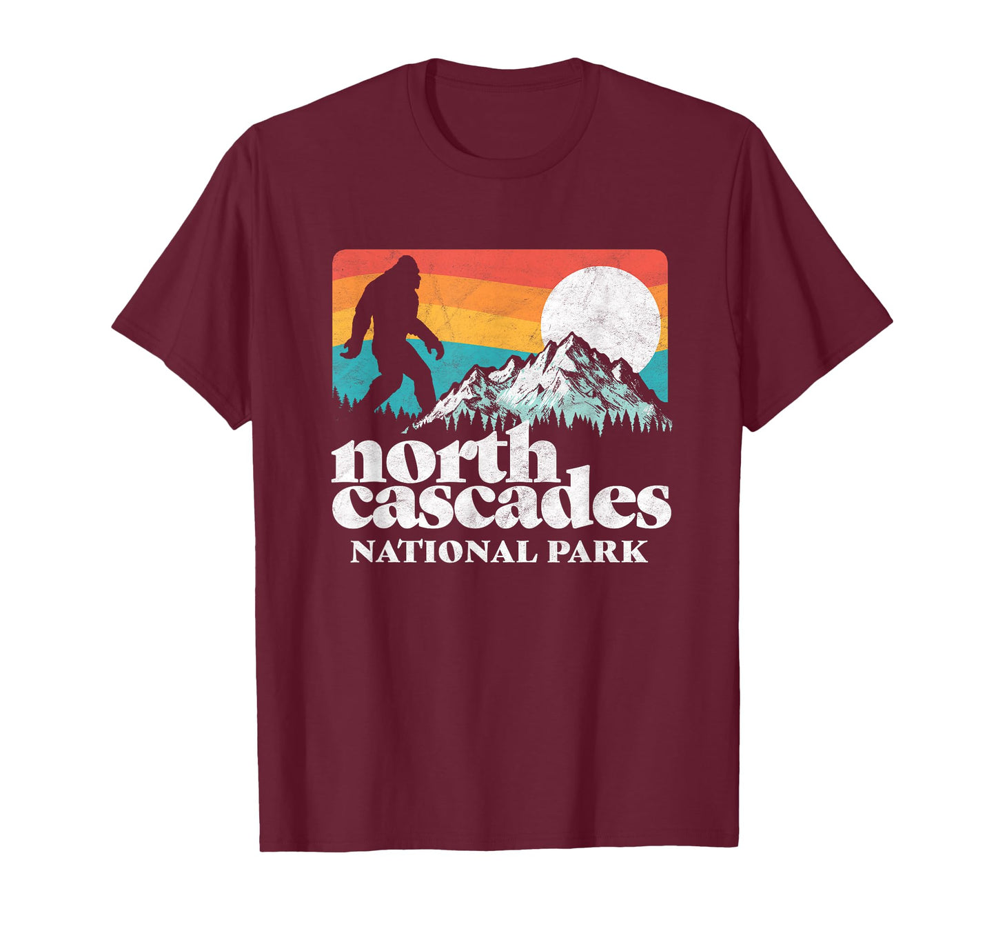 North Cascades National Park Bigfoot Mountains T-Shirt