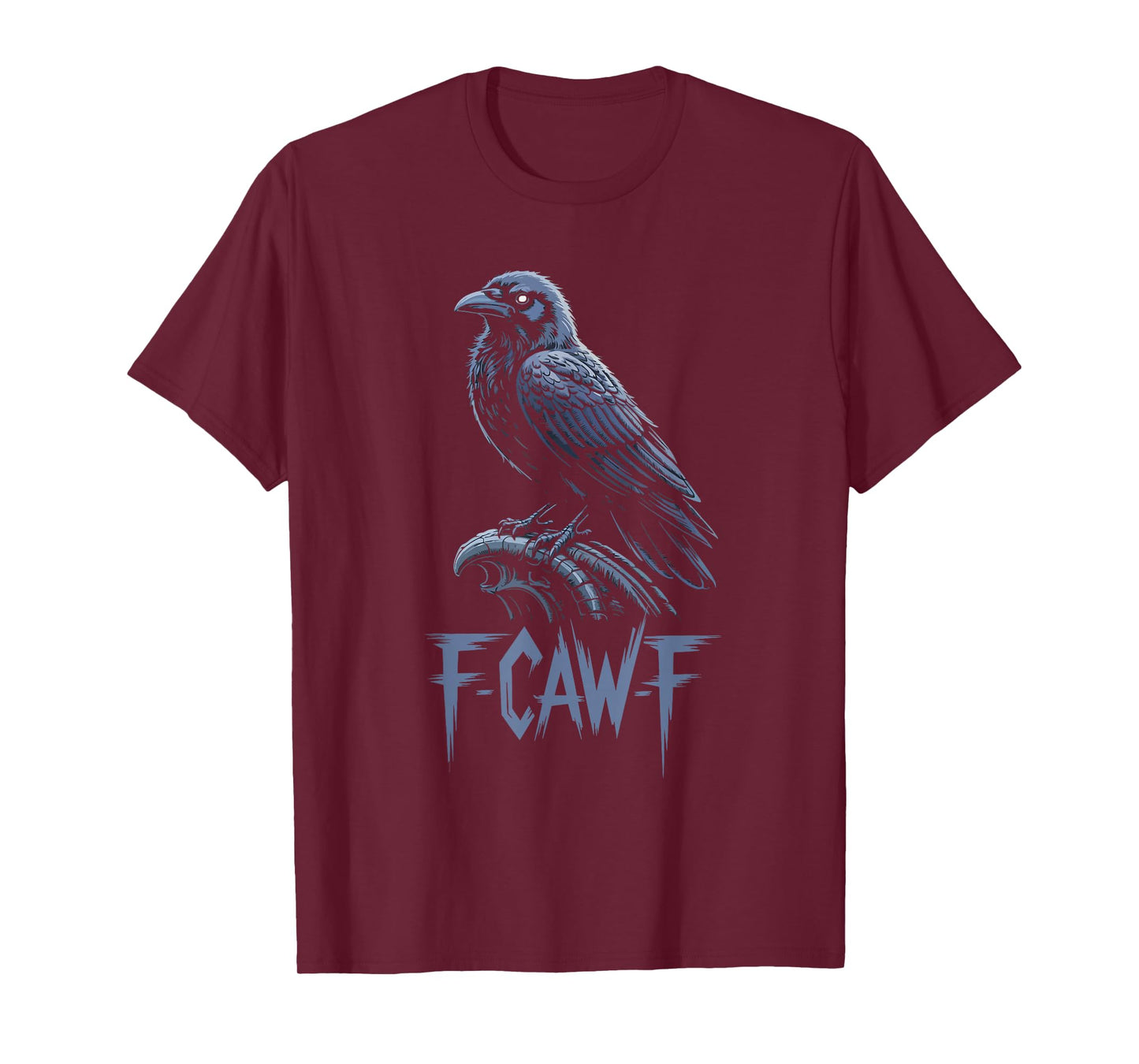 Gothic Black Crow F-Caw-F Halloween T-Shirt