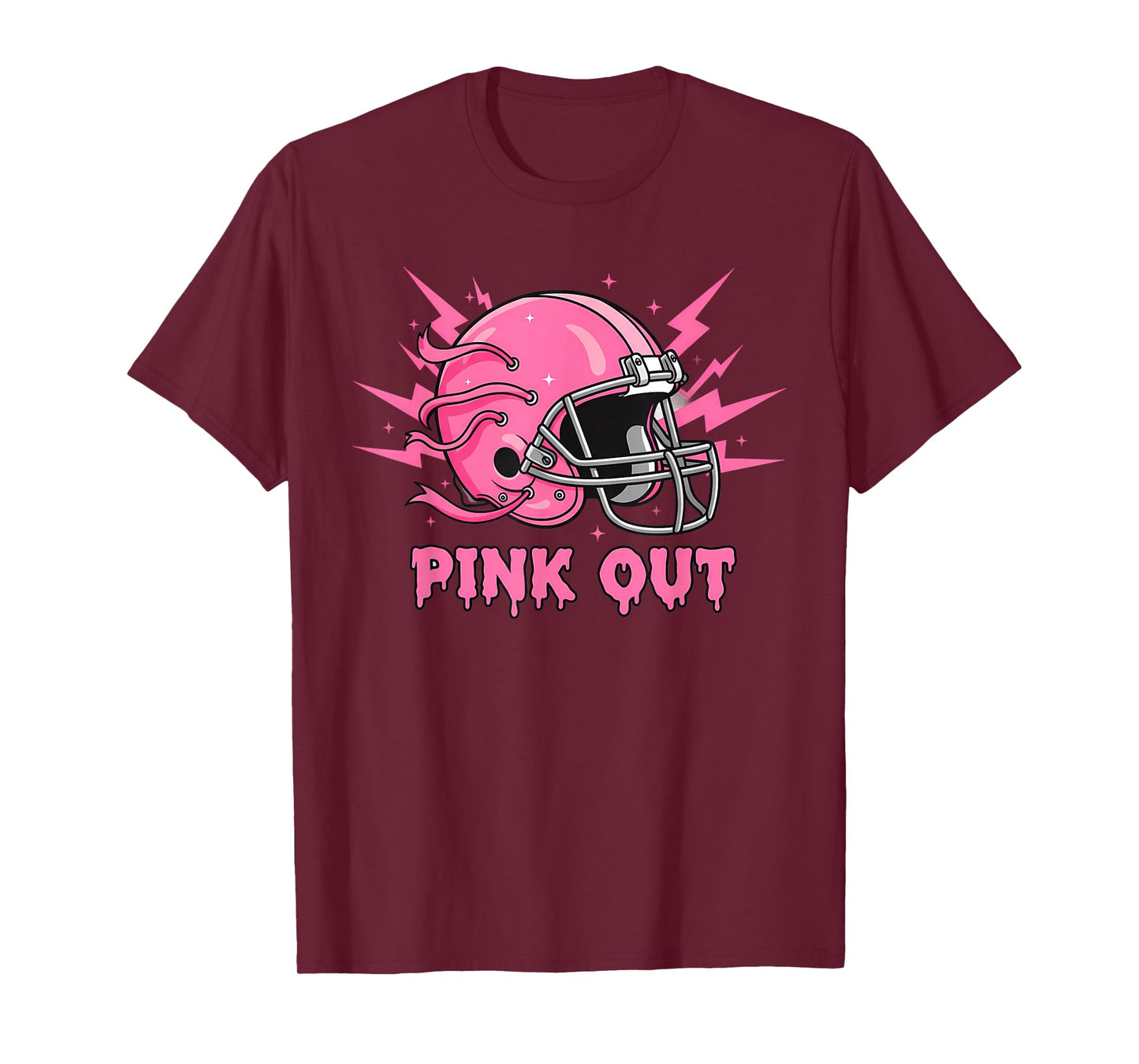 October Pink Out Football Breast Cancer Awareness Men Women T-Shirt