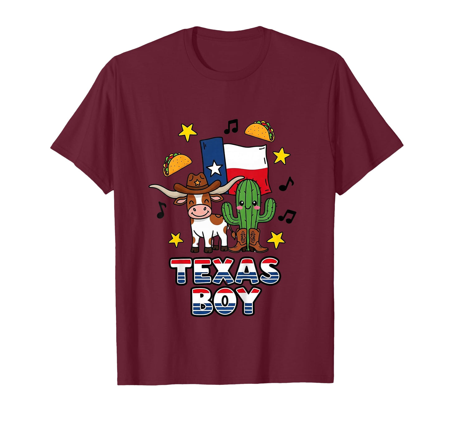 Texas boy Cowboy Cow and Cactus Funny Kids T-Shirt