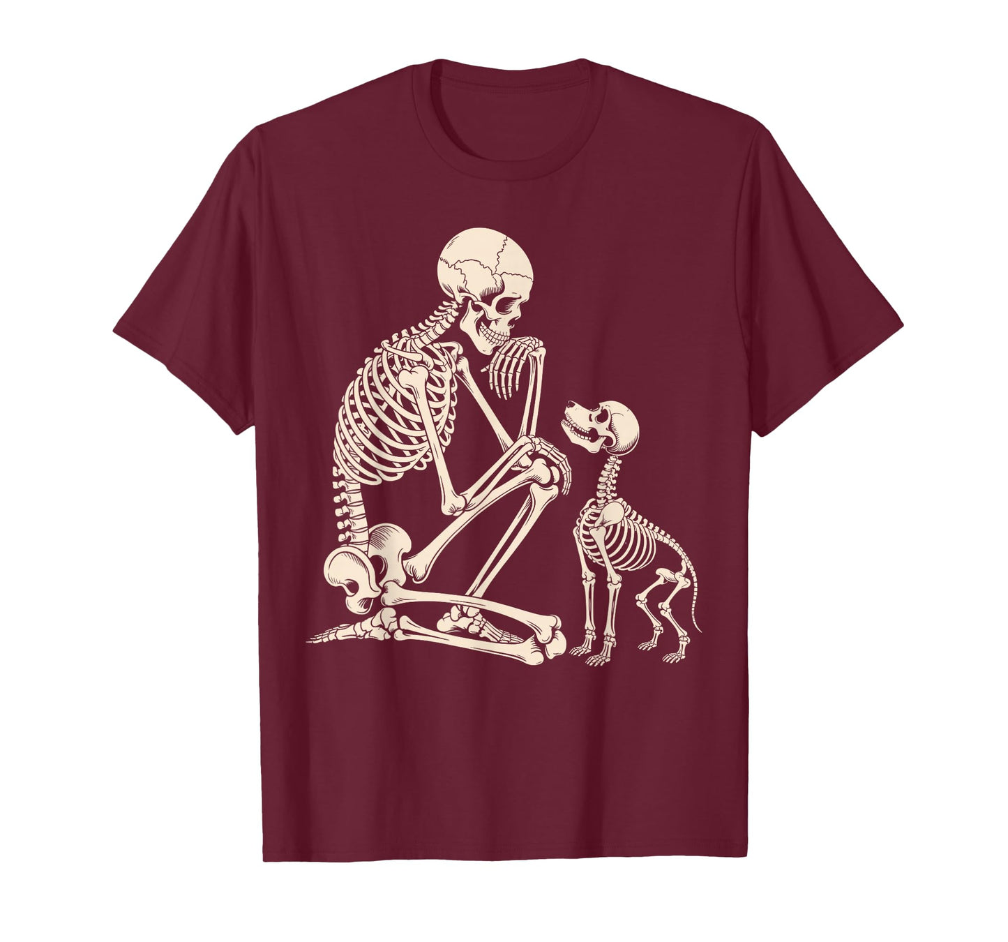 Human Dog Skeleton Graphic T-Shirt
