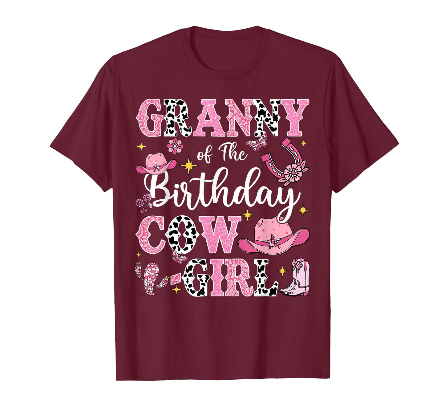 Granny Of The Birthday Cow-Girl Rodeo Cow Girl Birthday T-Shirt