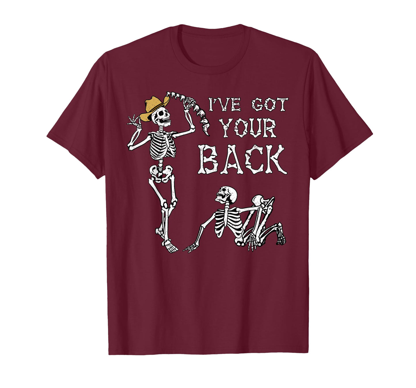 Halloween Skeleton I've Got Your Back Men Women T-Shirt